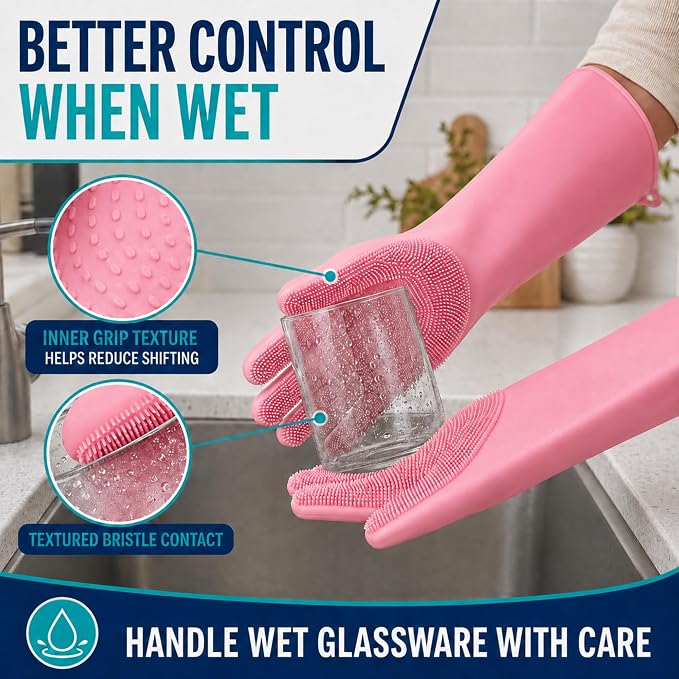 Silicone Dishwashing Gloves - Image 2