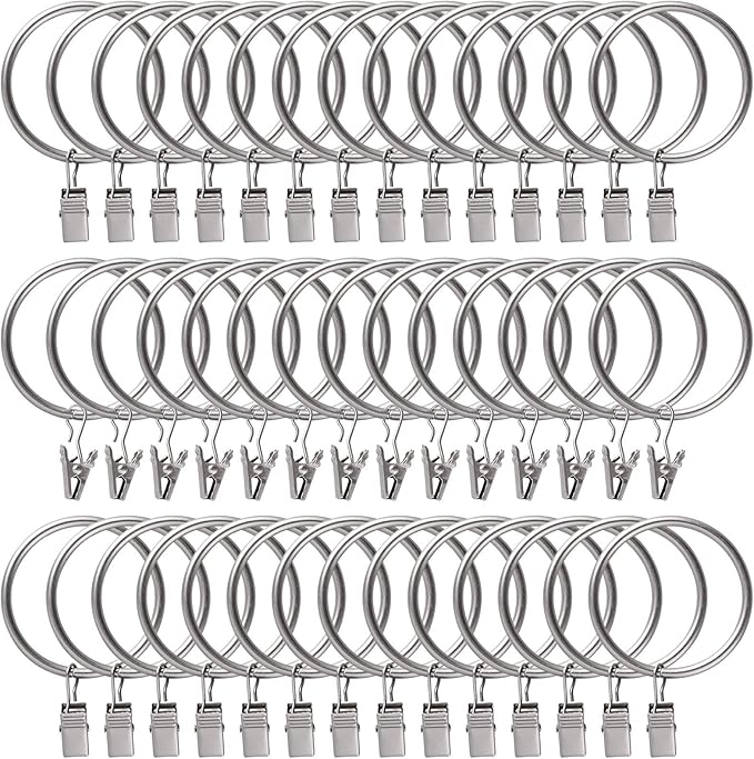 Lansian 44 Pack Curtain Rings by Lansian