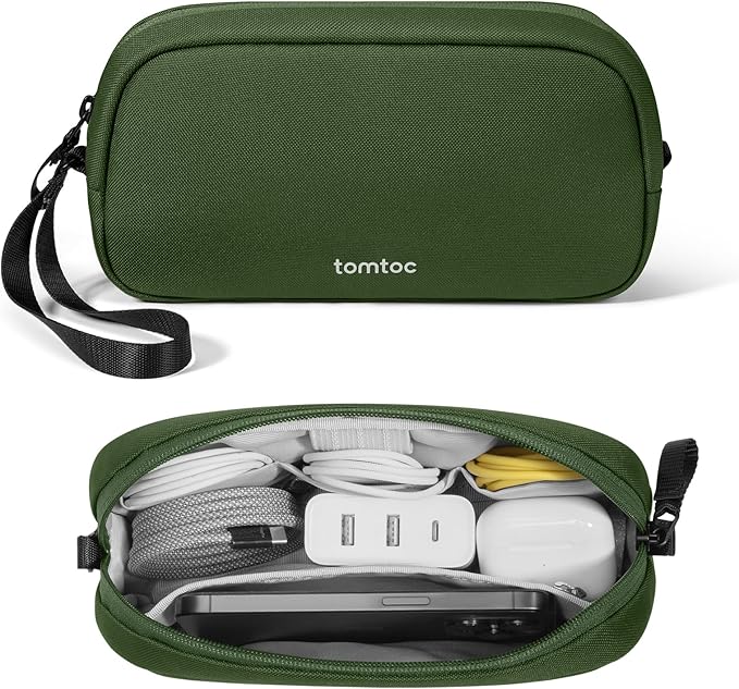 tomtoc Electronics Organizer Travel Case, Water Resistant Travel Bag Cable by tomtoc