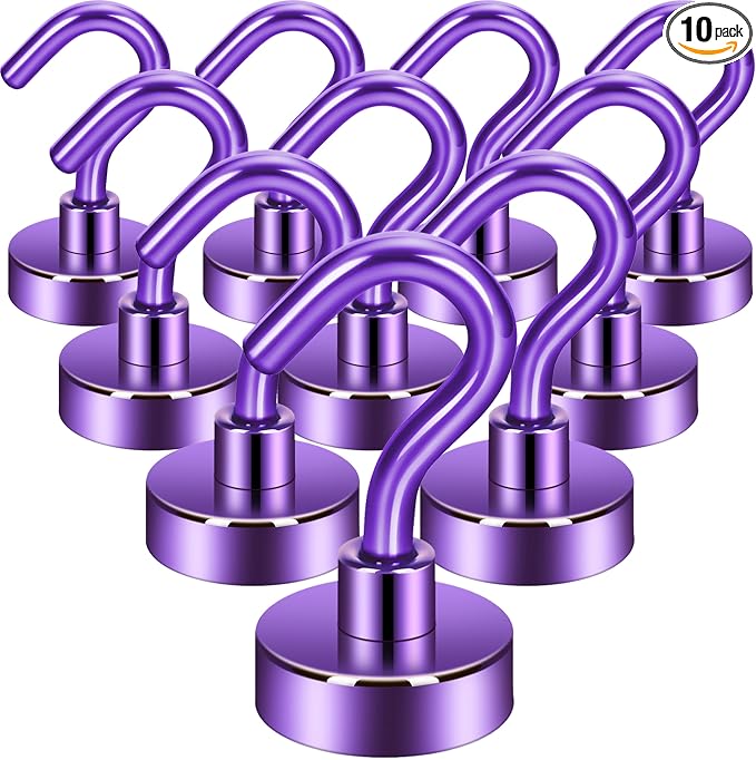 Neosmuk Magnetic Hooks, 30lb Heavy Duty, 10 Pack by Neosmuk