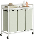Herture Laundry Hampers with Shelf, Laundry Basket 3 Section, 3 x 15.87 Gal by Herture