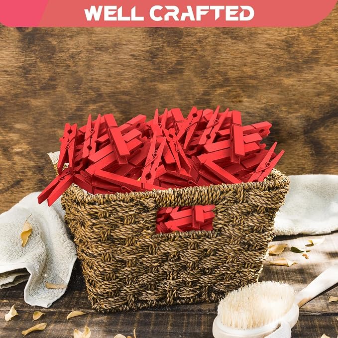 100 Pcs Red Clothes pins - Image 4