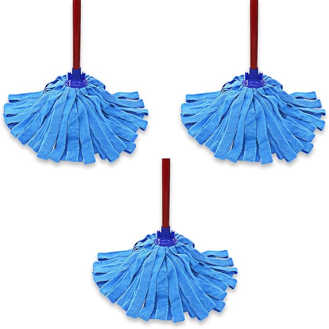 EaseYourDay 3 Pack Microfiber String Mop Head Refills, Standard US Thread by EaseYourDay