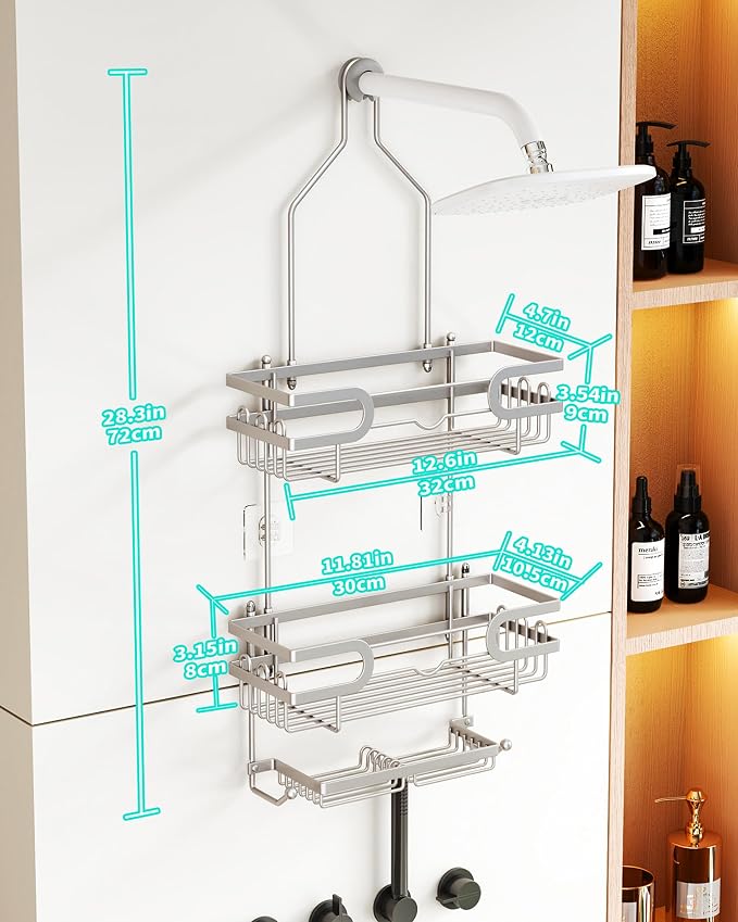 HapiRm Bathroom Hanging Shower Caddy - Image 2