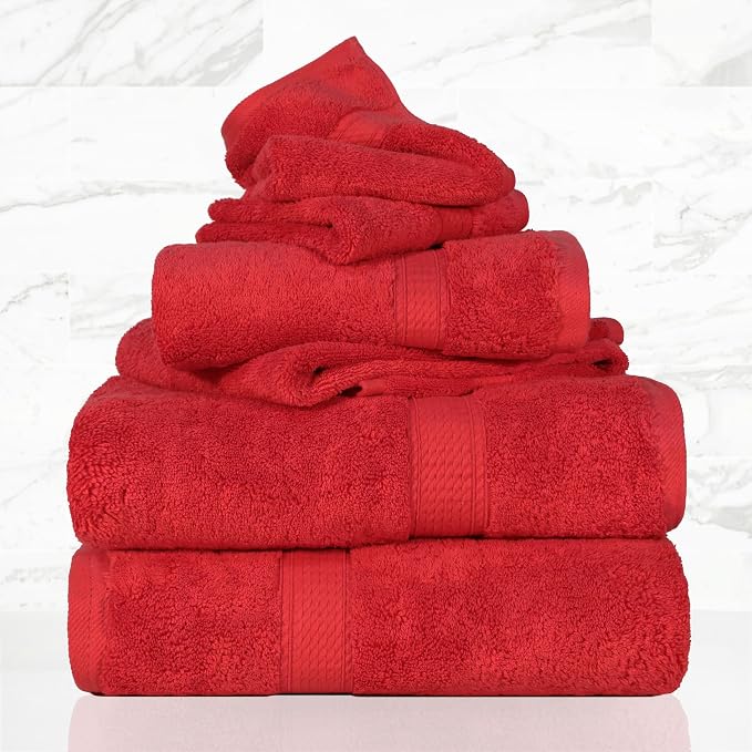 SUPERIOR Egyptian Cotton Ultra Plush & Absorbent, 6 Piece Set, Soft Luxury - Image 2