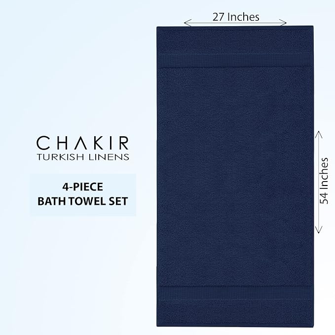 Chakir Turkish Linens 100% Cotton 4-Pack Bath Towels 27x54, Oeko-Tex Certified - Image 7