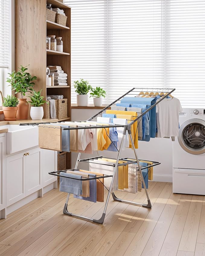 Sakugi Clothes Drying Rack, Foldable 2-Level - Image 3