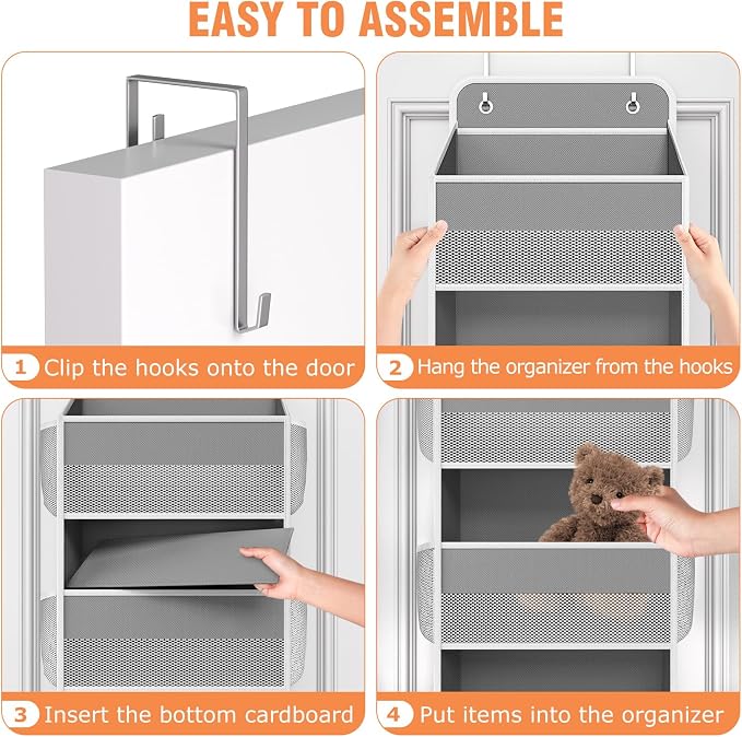 Over The Door Organizer Storage Large Capacity Hanging Bedroom Storage | 5 - Image 3