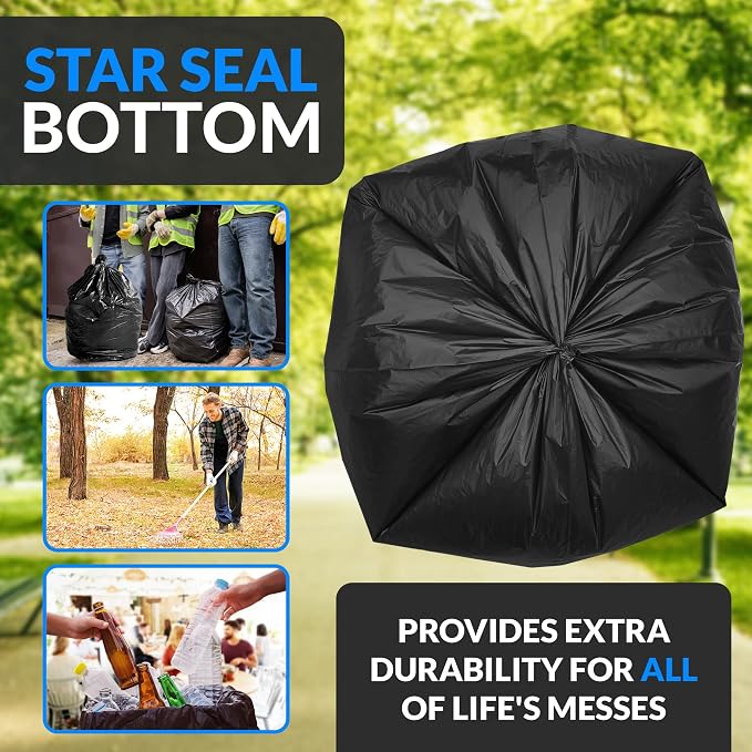 Reli. 40 to 45 Gallon Trash Bags Heavy Duty | 250 Trash Bags, Twist Ties | Black - Image 7