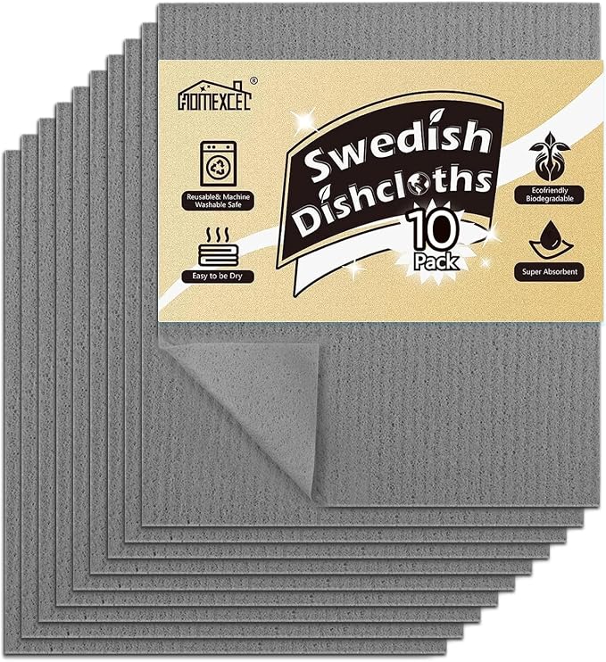 HOMEXCEL 10PK Swedish Dishcloths by HOMEXCEL