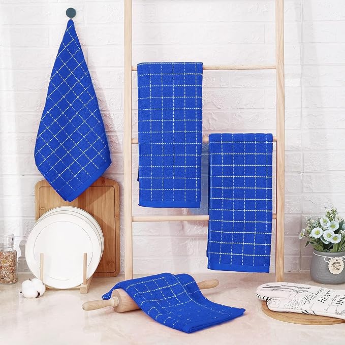 Homaxy 100% Cotton Terry Kitchen Towels, 8 Pack - Image 6