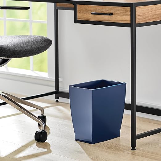 iDesign Small Plastic Bathroom Trash Can, Slim Rectangle - Image 5