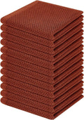 Homaxy 100% Cotton Waffle Weave Kitchen Dish Cloths 12-Pack, Rust | 12 x 12 by Homaxy
