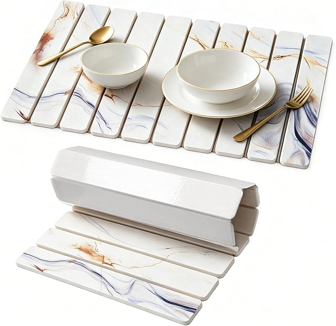 Stone Drying Mat for Kitchen Counter, Quick Diatomaceous Earth Mats for Dishes by Unknown