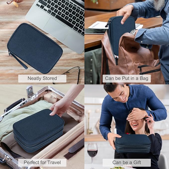 FYY Electronic Organizer, Travel Tech Pouch Bag, Waterproof, Double Layers - Image 7