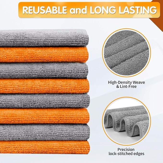 FIXSMITH Microfiber Cleaning Cloth -Pack of 24, Highly Absorbent Cleaning Rags - Image 2