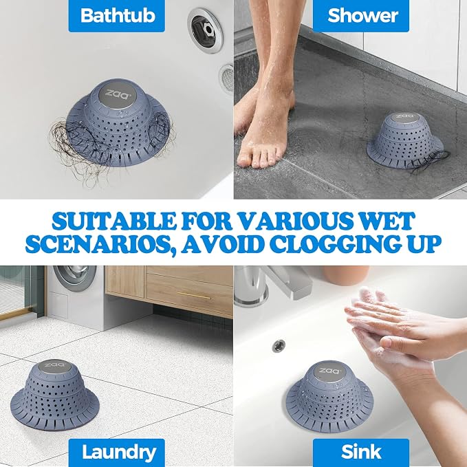 Shower Drain Hair Catcher Bathtub Drain Strainer Sink Drain Protector | - Image 2