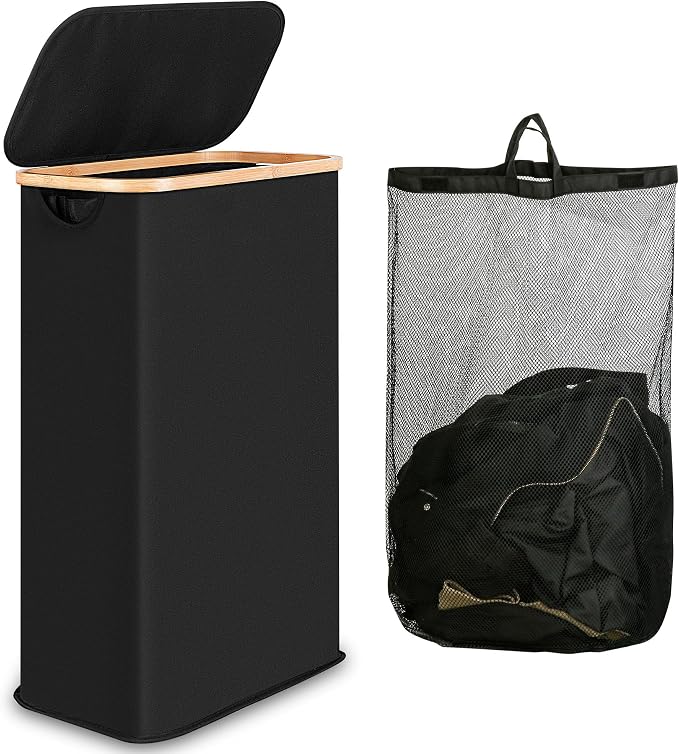 iEGrow 60L Slim Laundry Hamper, Narrow Laundry Basket by iEGrow