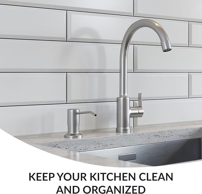 Soap Dispenser for Kitchen Sink, Stainless Steel Countertop Dish Soap Dispenser - Image 5