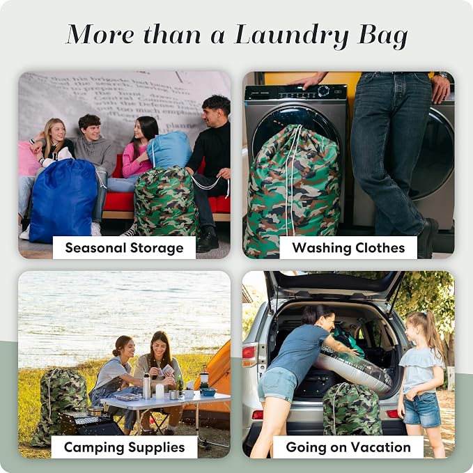 Handy Laundry XL Nylon Laundry Bag 22"x32", Heavy Duty, Camouflage - Image 7