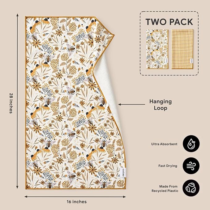 RECYCO Waffle Kitchen Towel Set of 2 - Image 2