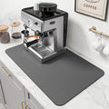 PoYang 24x16 Inch Coffee Mat, Large Dish Drying Mat, Stain-Hiding, Non-Slip & by PoYang