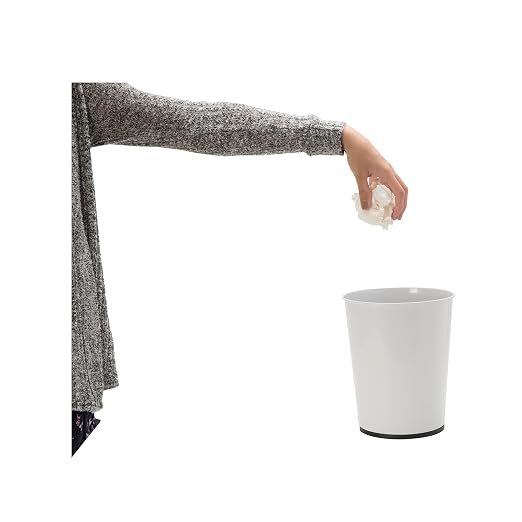 Bath Bliss 5 Liter Small Wastebasket | Round Open Top | Trash Can | Bathroom | - Image 2