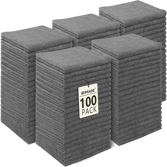Washcloths Bulk 100 Pack Face Towels, Highly Soft Wash Cloths | Hand Towels by Unimade