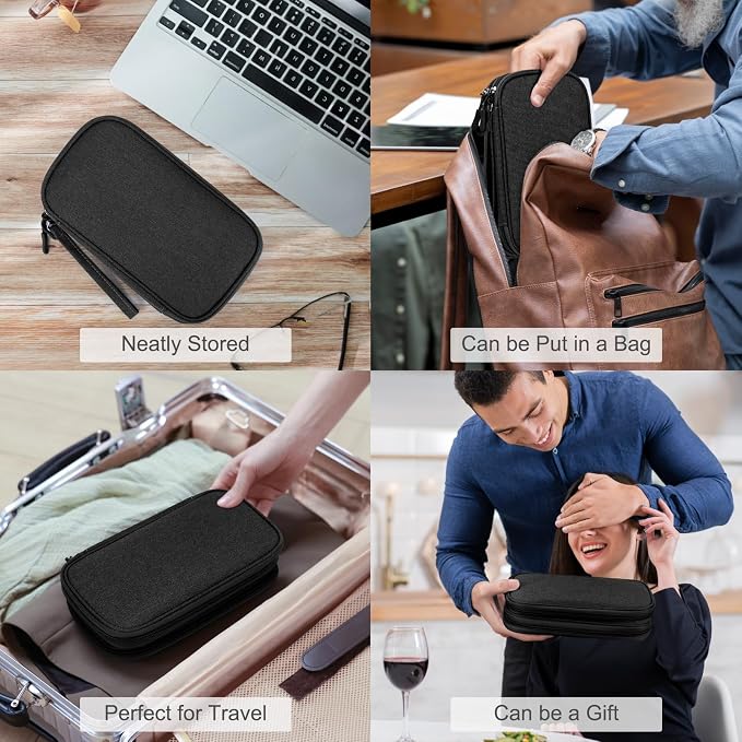 FYY Electronic Organizer, Travel Tech Pouch Bag, Waterproof, Double Layers - Image 7