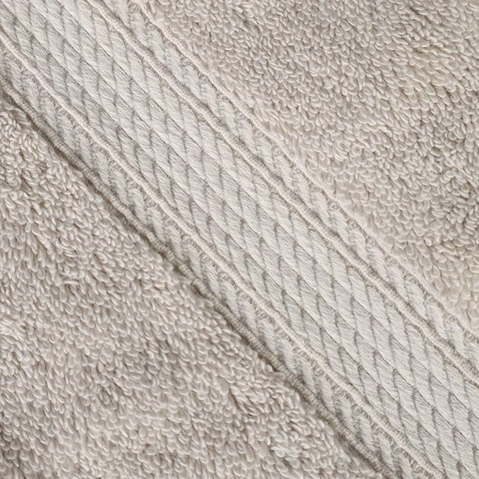 SUPERIOR Egyptian Cotton Ultra Plush & Absorbent, 8 Piece Set, Stone | Quick Dry - Image 5
