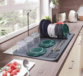 Silicone Dish Drying Mat, Non-Slip Easy Clean Sink Mat, Large Heat-resistant by MODENGKONGJIAN