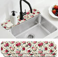 2 Pcs Pink Roses Kitchen Sink Splash Guard Faucet Mat Flowers Faucet Mats by CONCHLERY%E6%97%97%E8%88%B0%E5%BA%97