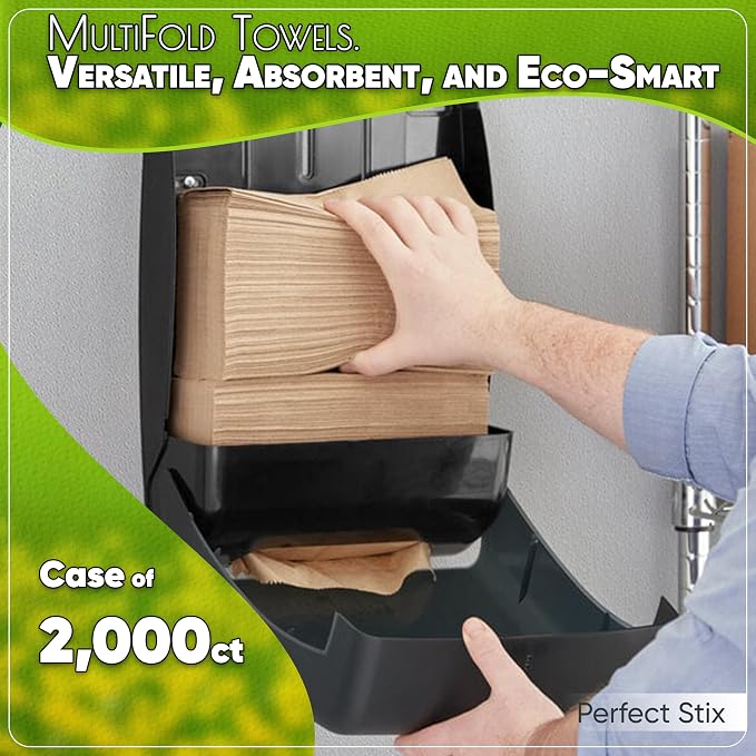 Perfect Stix Kraft MultiFold Paper Towels- Case of 2 - Image 7