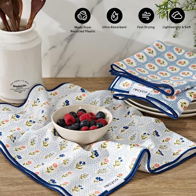 RECYCO Waffle Kitchen Towel Set of 2 - Image 3