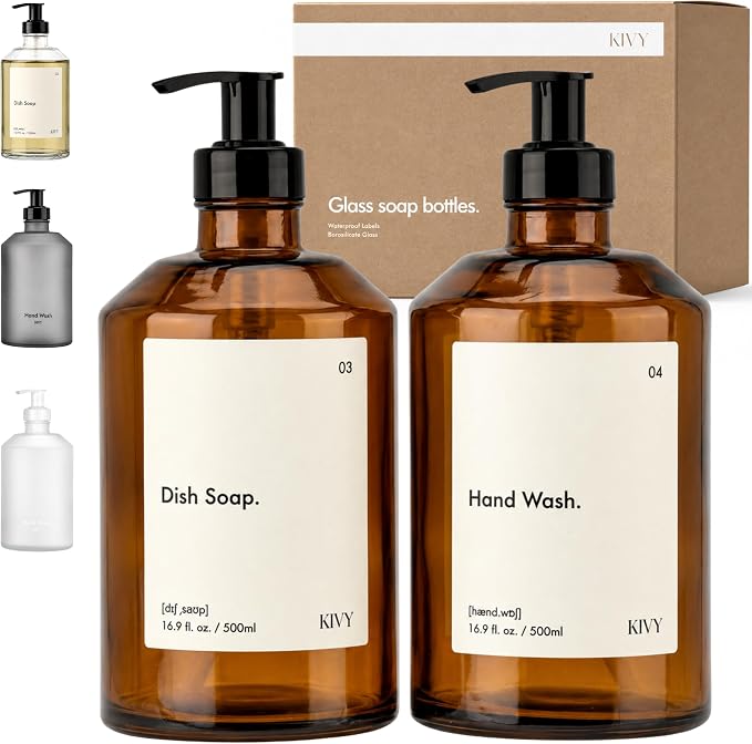 KIVY Glass Soap Dispenser Set by KIVY