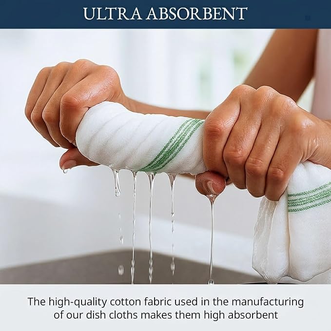 LANE LINEN Kitchen Drying Towels 100% Cotton Absorbent Lint-Free 6 Pack - Image 4
