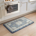 Collive Boho Blue Kitchen Mats Cushioned Anti Fatigue Mats, Non-Slip Kitchen Floor Mats, Kitchen Rugs for Sink, Laundry,Office, 17”x30” Waterproof Standing Desk Mat
