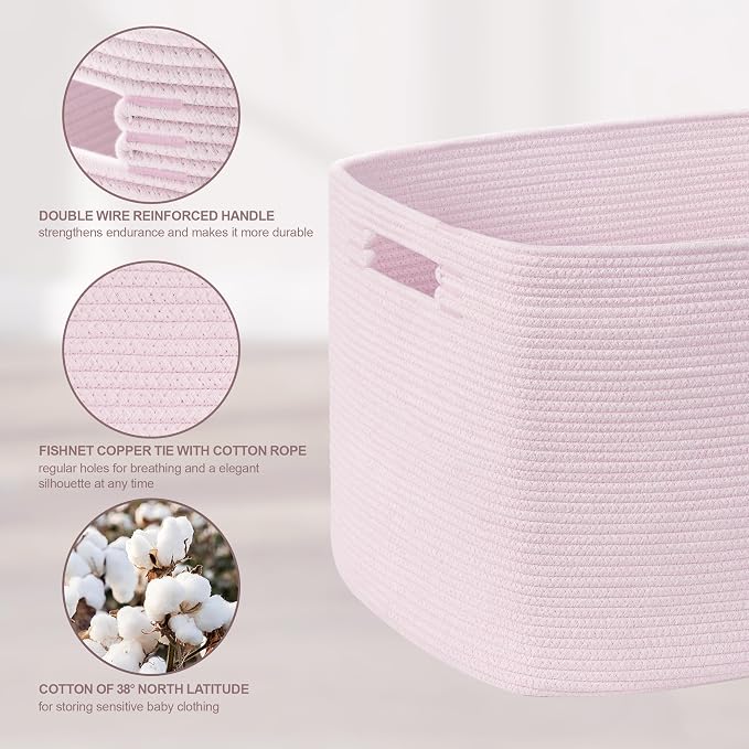 86L Large Woven Laundry Basket Hamper - Image 4