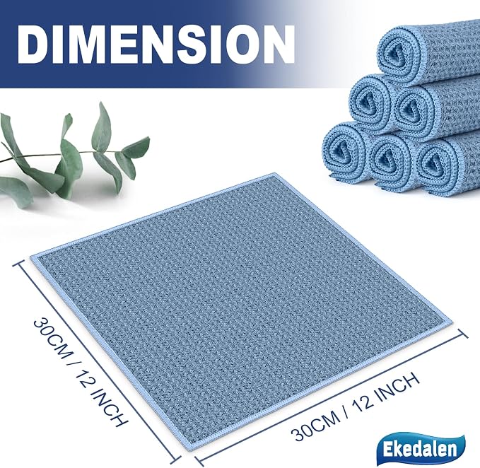Ekedalen Microfiber Cleaning Cloth Lint Free Glass Polish - Image 7