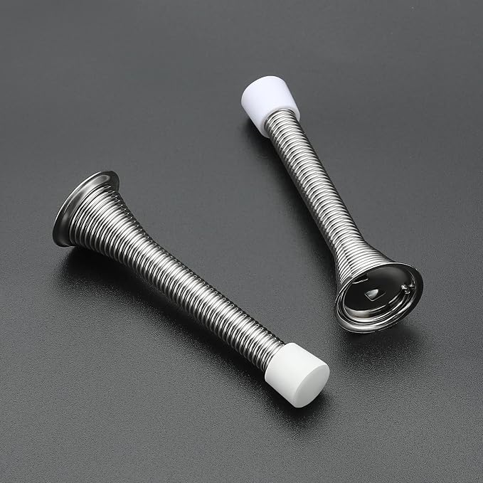 Ravinte Door Stoppers, 6 Pack Satin Nickel Spring Door Stops | Stoppers - Image 2
