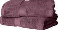 SUPERIOR Egyptian Cotton Plush & Absorbent, Bath Towel Set of 2, Plum | Quick by SUPERIOR