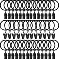 40 Pack Curtain Rings with Clips, Drapery Clips with Rings, Drapes Rings 1.26 by AMZSEVEN