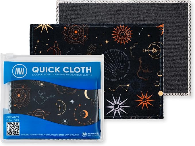 Microfiber Wholesale Quick Cloth Glasses Cleaning Cloths 5x7 Astrology | 2-Pack by MicrofiberWholesale
