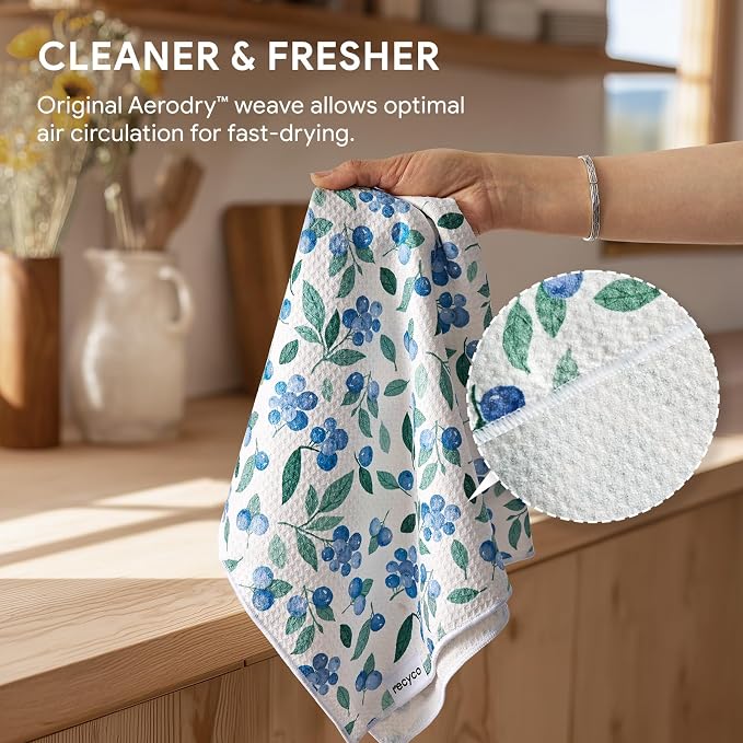 RECYCO Waffle Kitchen Towel Set of 2 - Image 5