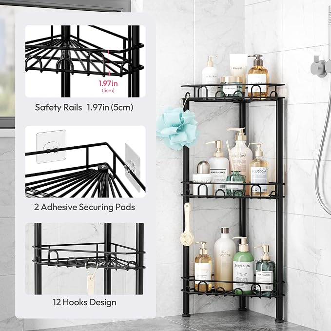 SWTYMIKI Standing Shower Caddy Corner - Image 4