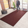 Consolidated Plastics Brush Dry Mat - Made in USA, Heavy-Duty Commercial DoorRug for Indoor/Outdoor Entryways, Non-Slip Backing for High-Traffic Areas (4' W x 8 L, Red)