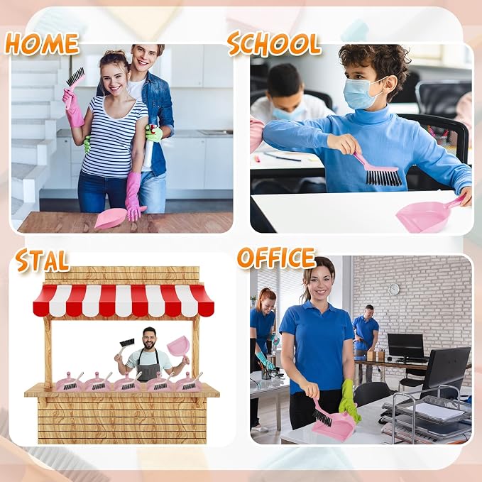 Sliner 18 Pack Mini Dustpan Brush Set Small Broom Set Bulk - Image 4