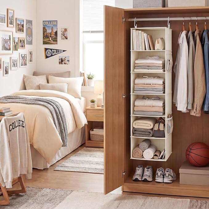 StorageWorks 6-Shelf Hanging Closet Organizer, Hanging Shelves - Image 8