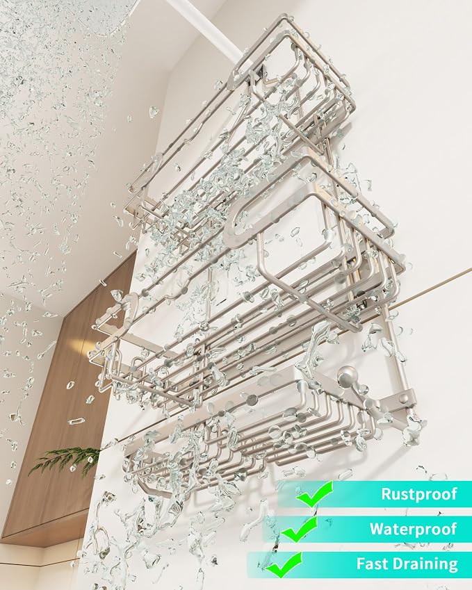 HapiRm Bathroom Hanging Shower Caddy - Image 6