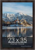 wallsthatspeak 23x35 Espresso Brown Picture Frame for Puzzles Posters Photos or Artwork